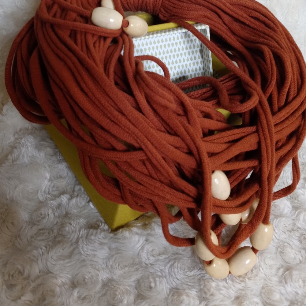 Boho chunky statement knot necklace and bracelet
